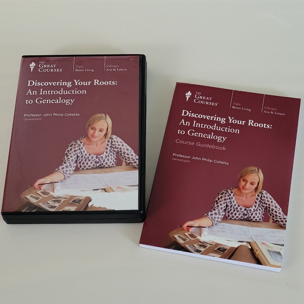 THE GREAT COURSES Discovering Your Roots An Introduction to Genealogy CDs & Book